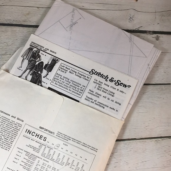 Vintage Stretch & Sew 1597 Sewing Pattern Shirtdresses & Skirts Bust Sizes 30-46 - Picture 13 of 13